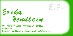 erika hendlein business card